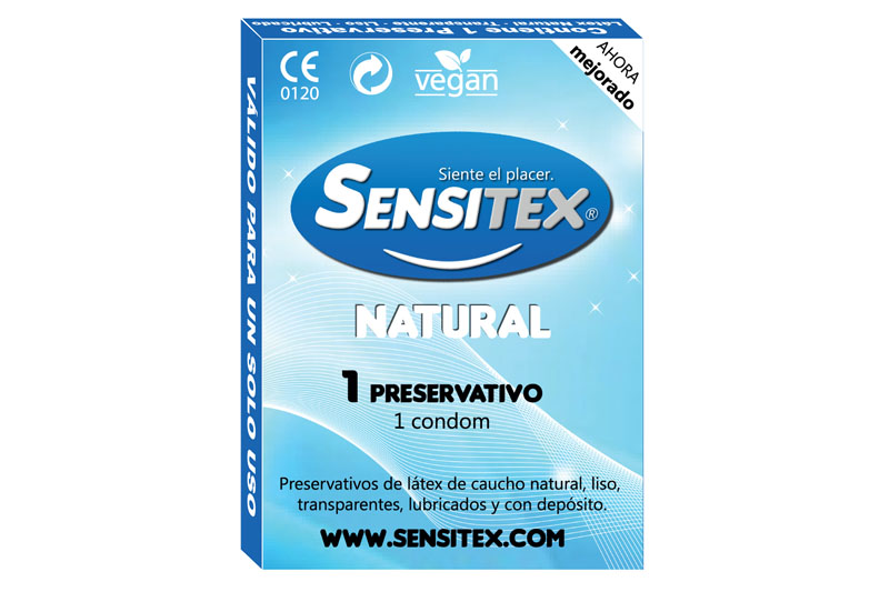 Sensitex Natural - 1800 Estuches individuales 1 preservativo